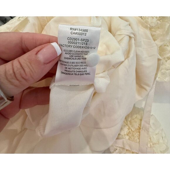 For Love & Lemons Belladonna Ivory Lace Mini Dress NWT - Size L - Picture 5 of 9